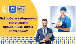 Які роботи заборонено виконувати працівникам віком до 18 років?